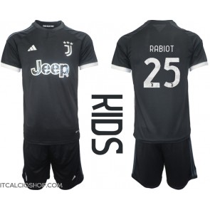 Juventus Adrien Rabiot #25 Terza Maglia Bambino 2023-24 Manica Corta (+ Pantaloni corti)